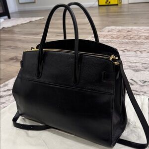 CUYANA Elegant Black Leather satchel Handbag/work bag